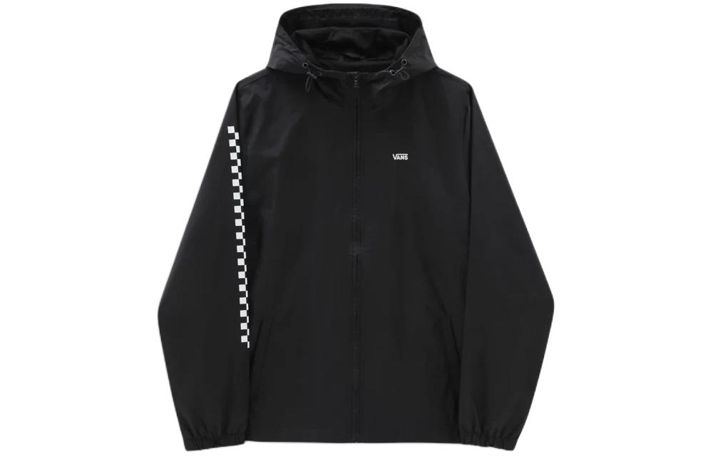 Vans MN Garnett Logo Print Hoodie Jacket Black Casual Outerwear VN0A457195Y