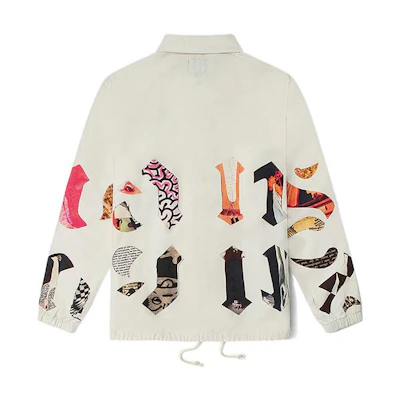 Vans MoCA Abstract Print Button-Up Jacket Cream White Collaboration VN0A5KMCYQ9