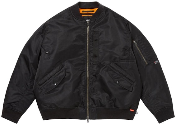 Vans Jaket Bomber Hitam Multi-Fungsi dengan Resleting dan Kerah Baseball. VN000FSKBLK Buy Vans Jaket Bomber Hitam Multi-Fungsi dengan Resleting dan Kerah Baseball. VN000FSKBLK