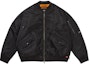 Order Vans Jaket Bomber Hitam Multi-Fungsi dengan Resleting dan Kerah Baseball. VN000FSKBLK