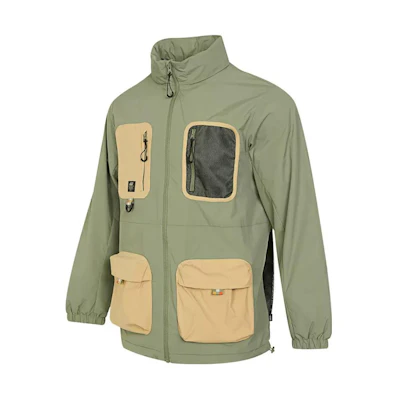 Vans Multi-Pocket Patchwork Camping Utility Hooded Jacket Green VN0008YFTD8