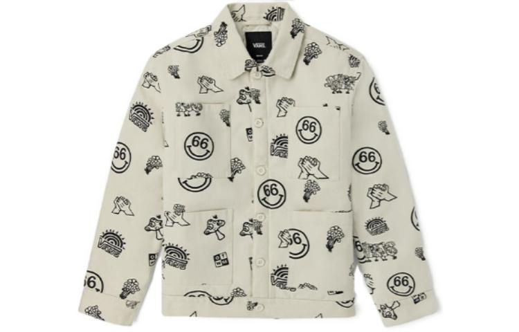 Vans Multi-Pocket Workwear Jacket Off-White with All-Over Print VN0A5H8K7DS