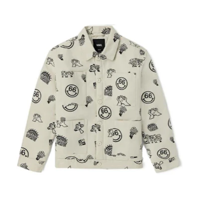 Vans Multi-Pocket Workwear Jacket Off-White with All-Over Print VN0A5H8K7DS