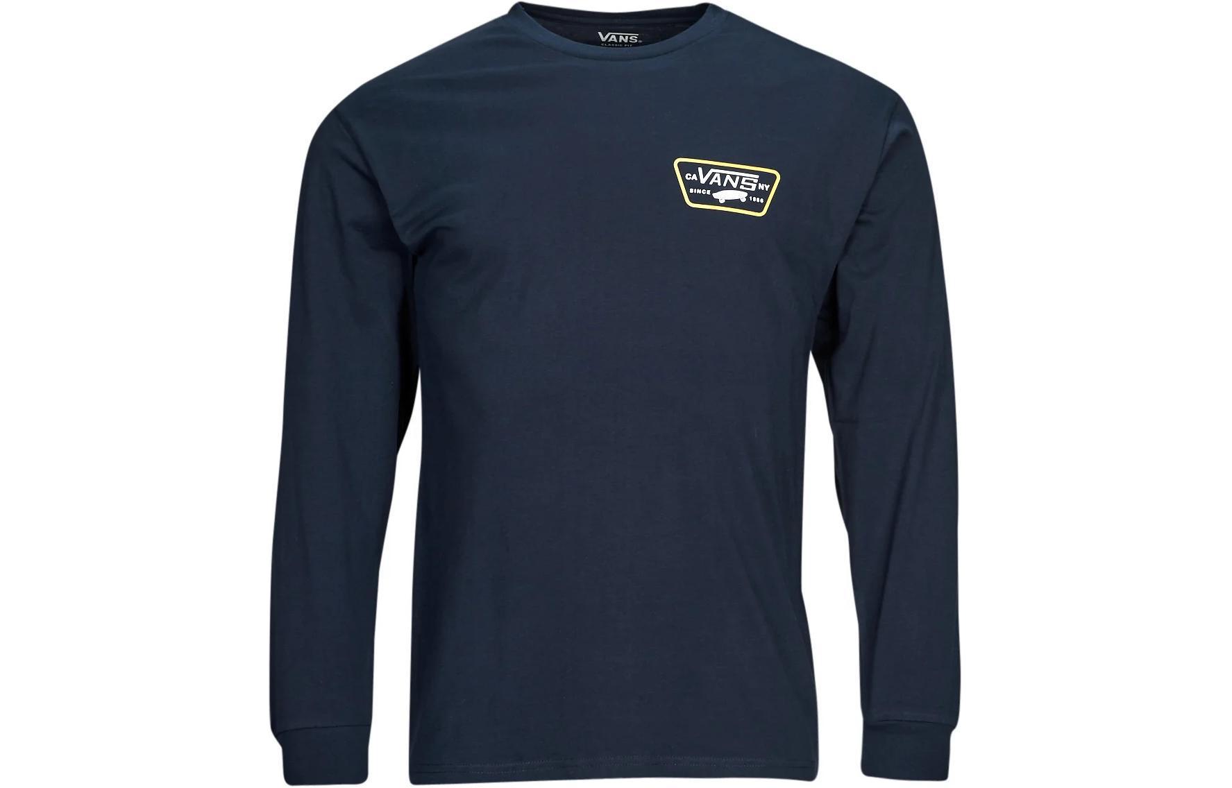 Vans Navy Blue Alphabet Print Crewneck Long Sleeve Sweatshirt VN0A2XCMCC7