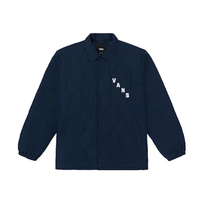 Vans Navy Blue Alphabet Snap-Button Collar Long-Sleeve Jacket VN0002EDLKZ
