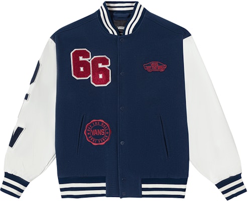 Chaqueta Béisbol Unisex Azul Marino Logo Bordado Vans Ajuste Holgado. VN0002ECLKZ Order Chaqueta Béisbol Unisex Azul Marino Logo Bordado Vans Ajuste Holgado. VN0002ECLKZ