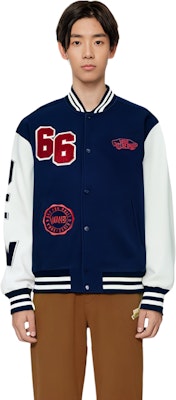 Chaqueta Béisbol Unisex Azul Marino Logo Bordado Vans Ajuste Holgado. VN0002ECLKZ Shop Chaqueta Béisbol Unisex Azul Marino Logo Bordado Vans Ajuste Holgado. VN0002ECLKZ