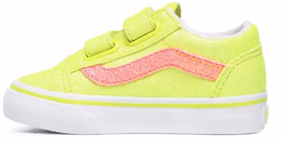 Vans Neon Glitter Old Skool V Yellow VN0A38JNWKD Vans Neon Glitter Old Skool V Yellow VN0A38JNWKD