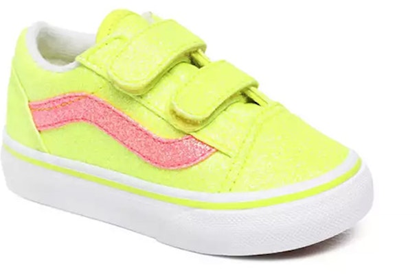 Vans Neon Glitter Old Skool V Kuning VN0A38JNWKD Shop Vans Neon Glitter Old Skool V Kuning VN0A38JNWKD