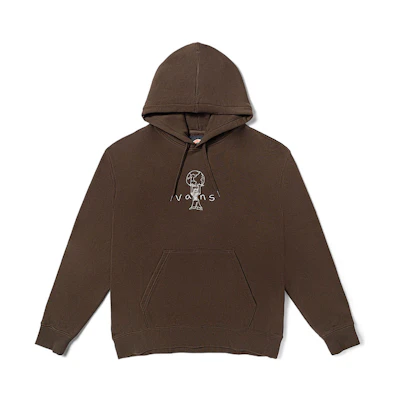 Vans New Forces Cartoon Embroidered Pullover Hoodie Unisex Coffee Brown VN0008HN3N1