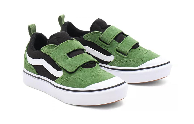 Lookbook 반스 뉴 스쿨 K 블랙/그린 (Vans New Skool K 블랙/그린) VN0A4U1P9EC