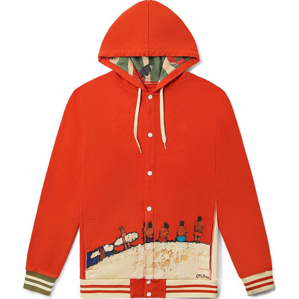 Vans Nigel Cabourn Red Oil Painting Hoodie Jacket Unisex Collaboration VN0A5KDPZBV
