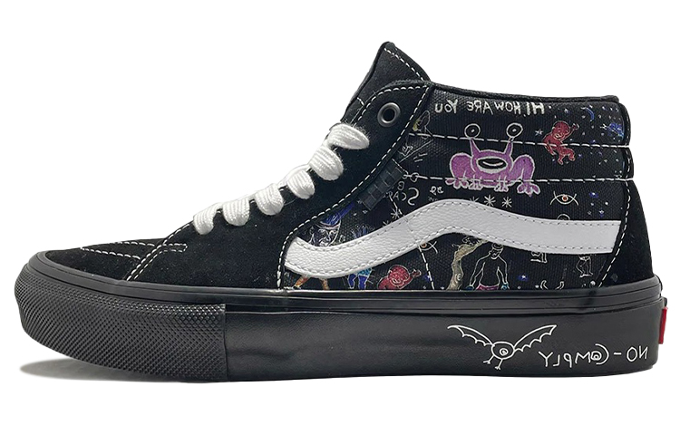 Vans No-Comply x Daniel Johnston x Skate Grosso Mid 'Black' VN0A5FCGBML