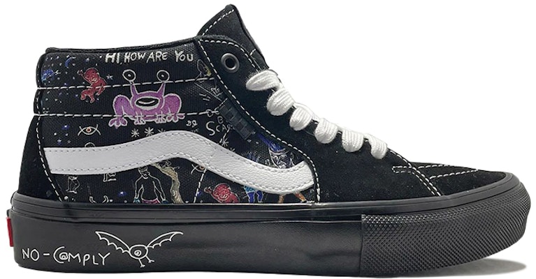 Vans No-Comply x Daniel Johnston x Skate Grosso Mid 'Black' VN0A5FCGBML Order Vans No-Comply x Daniel Johnston x Skate Grosso Mid 'Black' VN0A5FCGBML