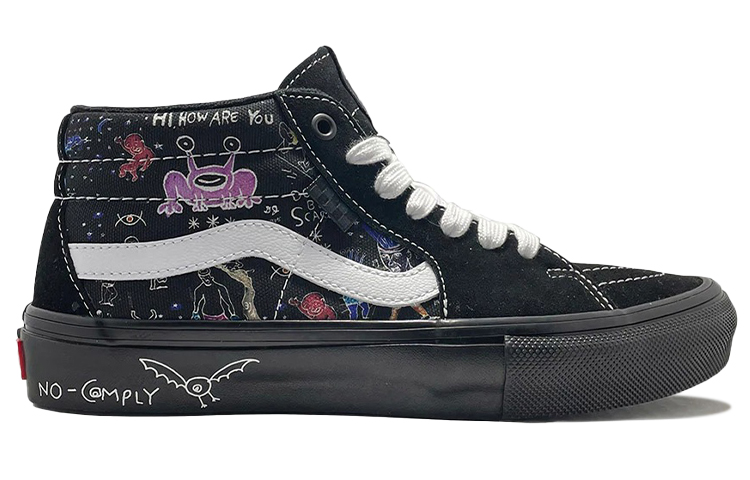 Order Vans No-Comply x Daniel Johnston x Skate Grosso Mid ''Schwarz'' VN0A5FCGBML