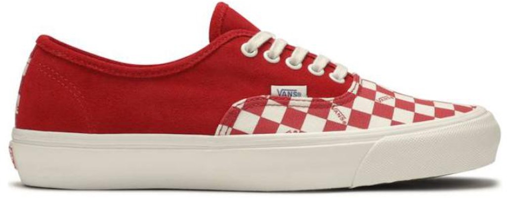 Vans OG Authentic LX 'Racing Red Checkerboard Toe' Merah Papan Dam. VN0A45JJVQC Order Vans OG Authentic LX 'Racing Red Checkerboard Toe' Merah Papan Dam. VN0A45JJVQC