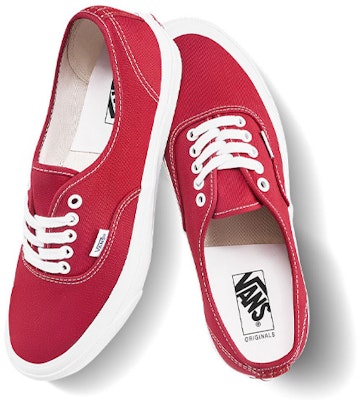 Vans OGオーセンティックLX (レッド) VN0A4BV905D Shop Vans OGオーセンティックLX (レッド) VN0A4BV905D