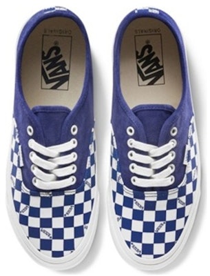 Vans OG Authentic LX 'True Blue Checkerboard Toe' VN0A45JJVQD Lookbook Vans OG Authentic LX 'True Blue Checkerboard Toe' VN0A45JJVQD