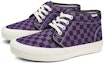 Lookbook Vans OG Chukka LX 'Checkerboard - Heliotrope' dalam corak papan dam. VN0A4U3GXC9