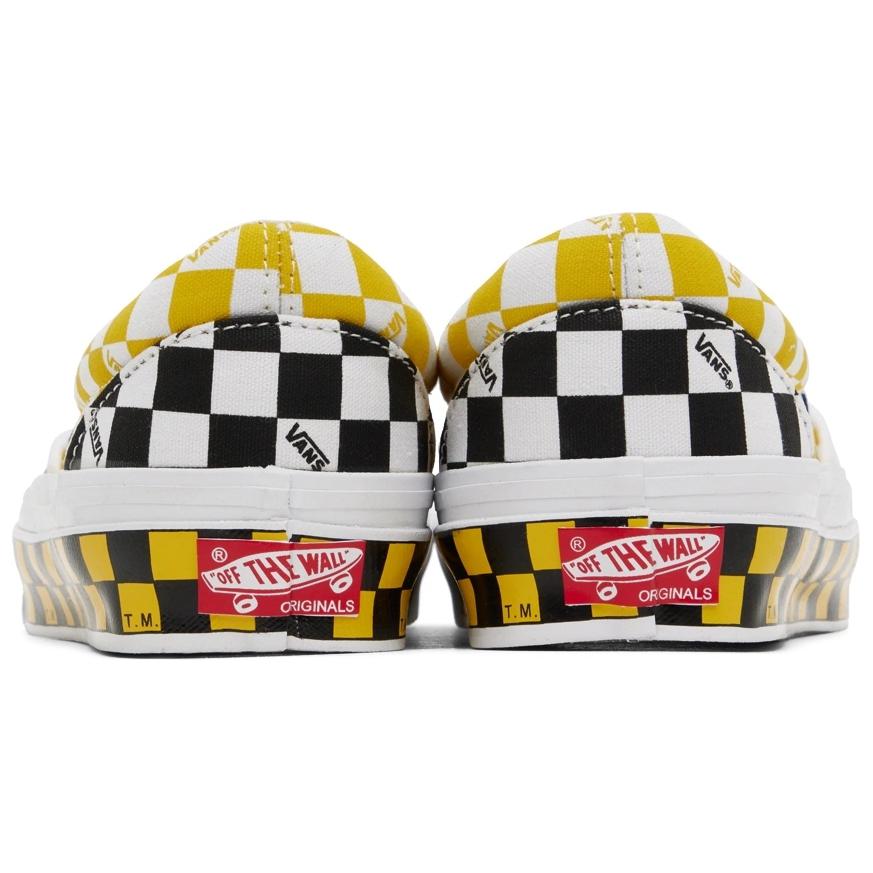 Shop Vans OG Classic Slip-On LX 'Checkerboard - Hitam Kuning' VN0A32QNY23