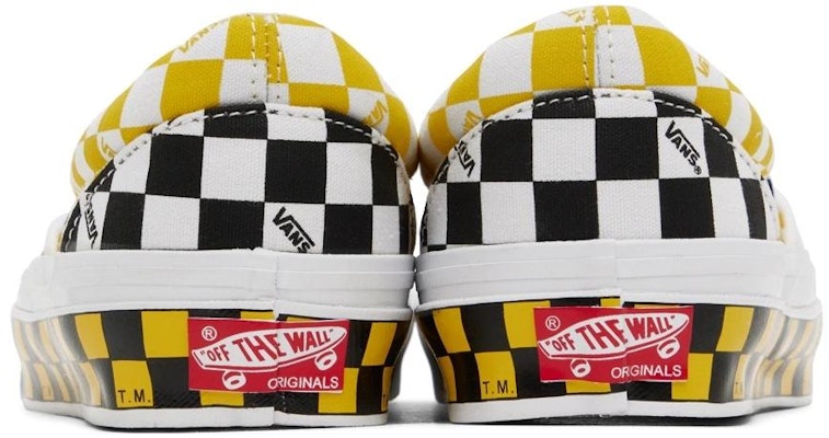 Vans OG Classic Slip-On LX 'Checkerboard - Black Yellow' VN0A32QNY23 Shop Vans OG Classic Slip-On LX 'Checkerboard - Black Yellow' VN0A32QNY23