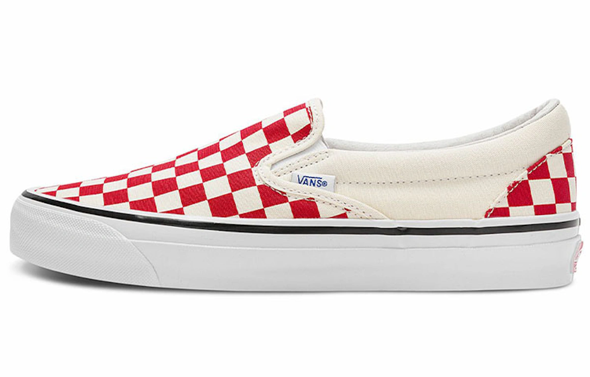 Vans OG Classic Slip-On LX 'Checkerboard - Racing Red'