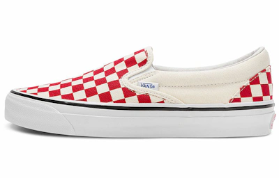 Vans OG Classic Slip-On LX 'Checkerboard - Racing Red'