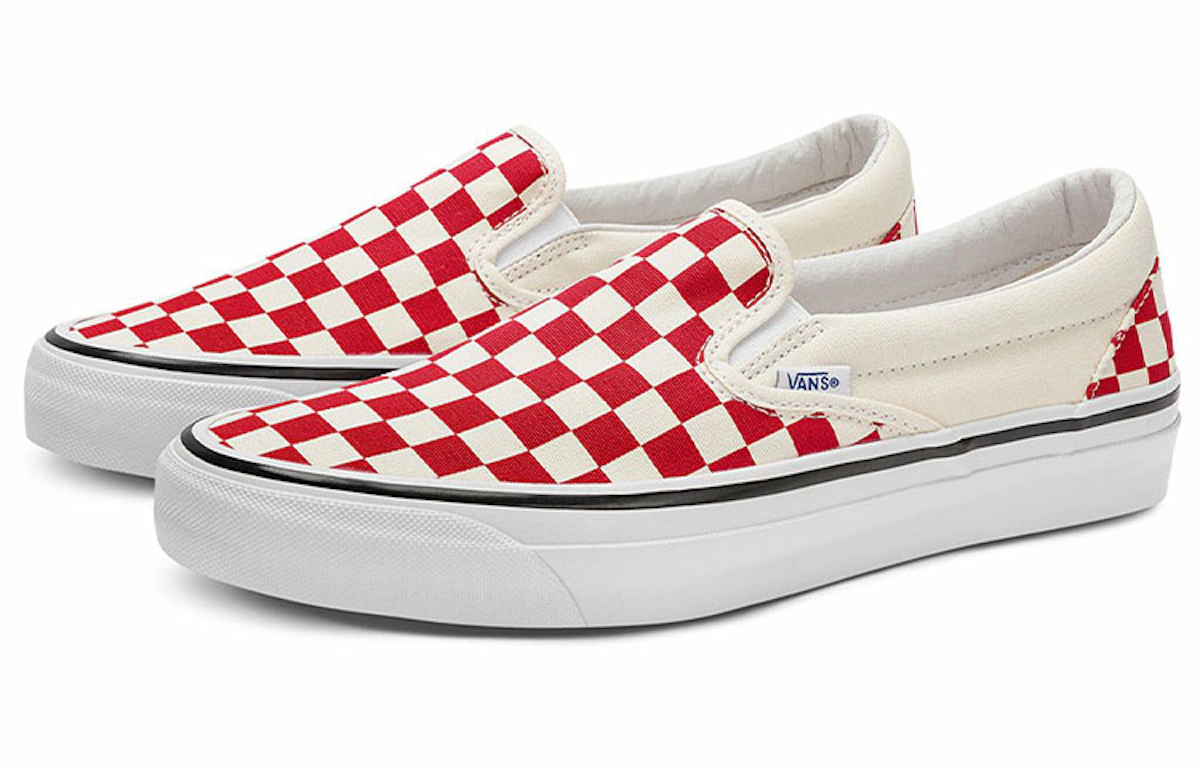 Vans OG Classic Slip-On LX 'Checkerboard - Racing Red'