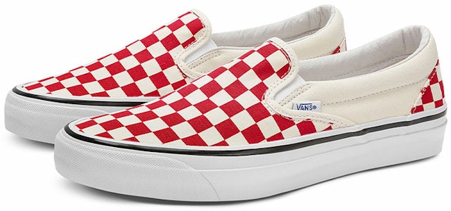 Vans OG Classic Slip-On LX 'Tablero de Ajedrez - Rojo Carreras' VN0A32QNTYR Order Vans OG Classic Slip-On LX 'Tablero de Ajedrez - Rojo Carreras' VN0A32QNTYR