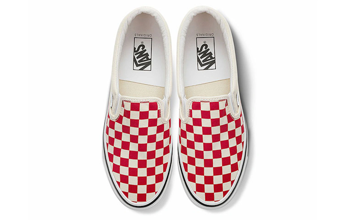 Vans OG Classic Slip-On LX 'Checkerboard - Racing Red'