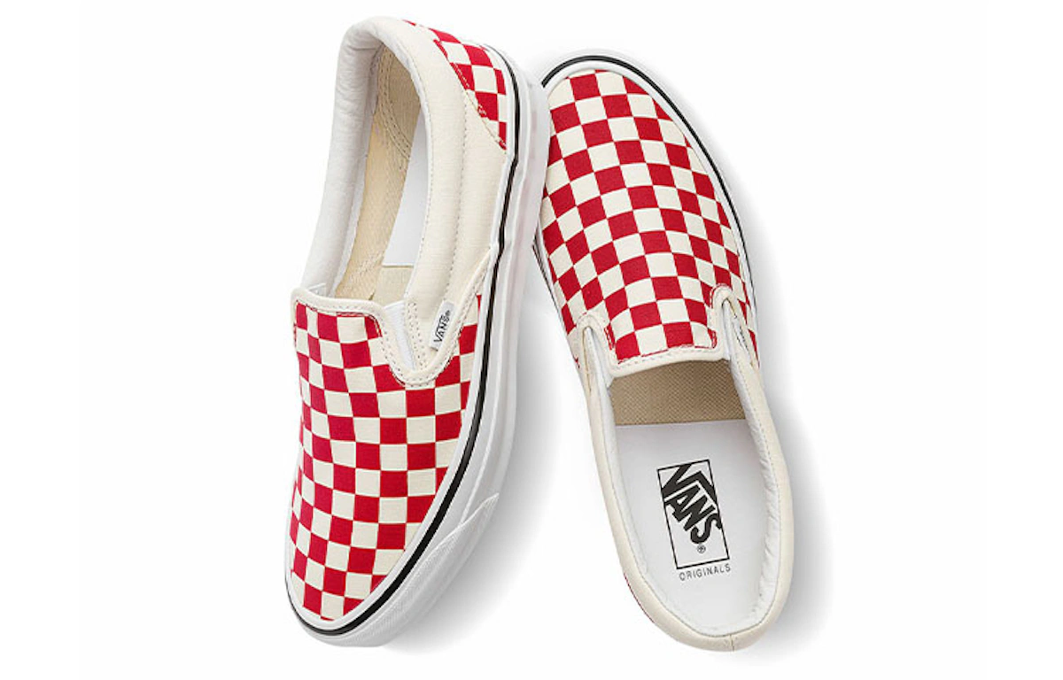Vans OG Classic Slip-On LX 'Checkerboard - Racing Red'