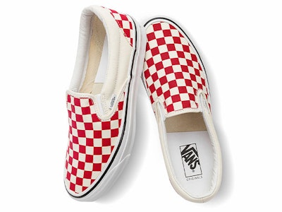 Vans OG Classic Slip-On LX 'Tablero de Ajedrez - Rojo Carreras' VN0A32QNTYR Shop Vans OG Classic Slip-On LX 'Tablero de Ajedrez - Rojo Carreras' VN0A32QNTYR