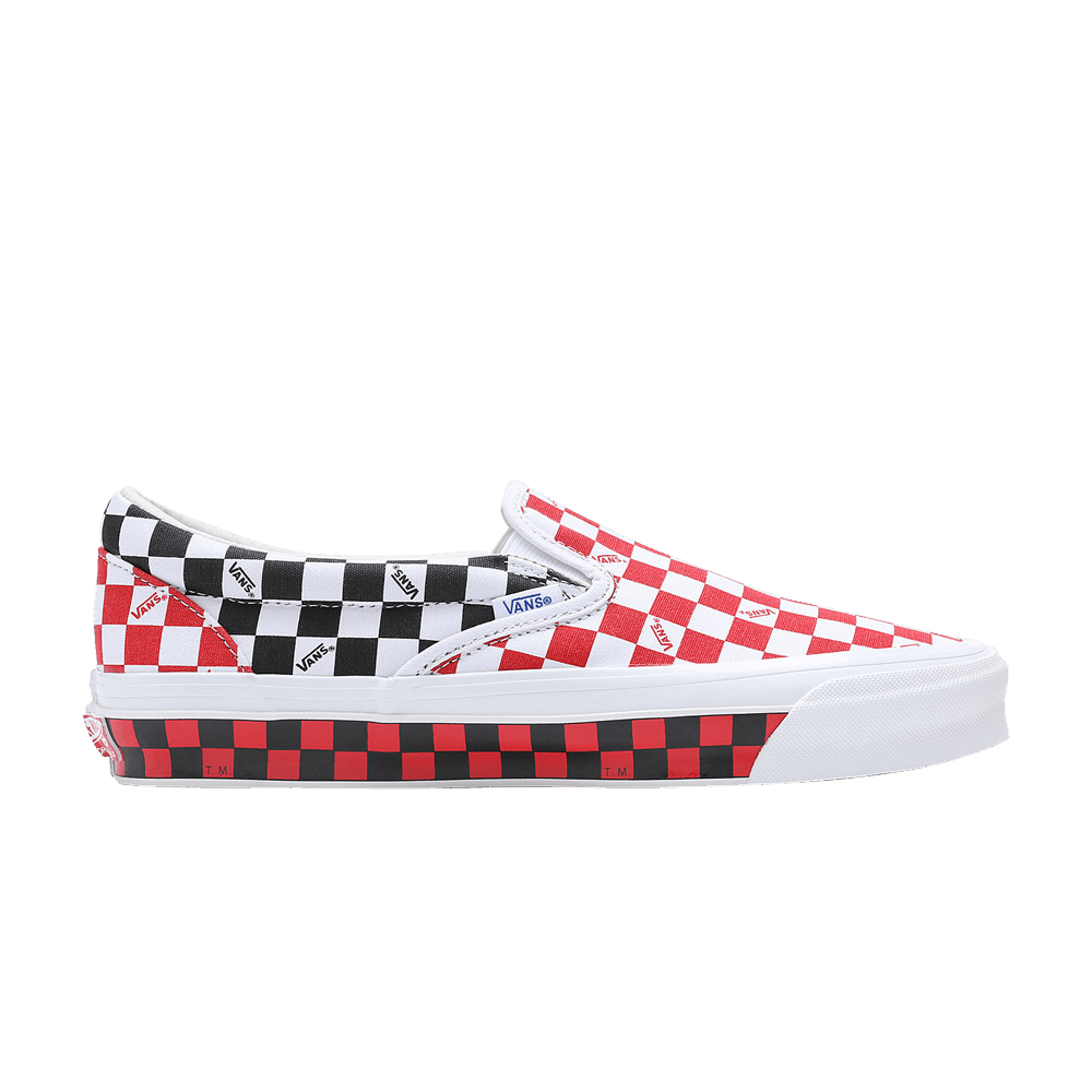 Vans OG Classic Slip-On LX 'Checkerboard - Red Black' VN0A32QNREB