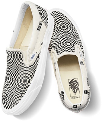 Vans OG Classic Slip-On LX 'Optical Checkerboard - Hitam Marshmallow' VN0A45JK1Z3 Lookbook Vans OG Classic Slip-On LX 'Optical Checkerboard - Hitam Marshmallow' VN0A45JK1Z3