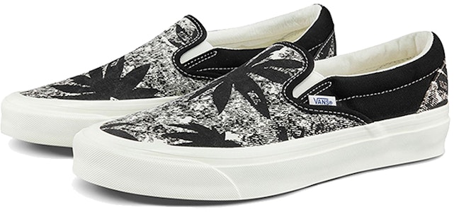 Vans OG Classic Slip-On LX 'Palm Acid Wash Summer Leaf - Hitam' VN0A45JK4KA Order Vans OG Classic Slip-On LX 'Palm Acid Wash Summer Leaf - Hitam' VN0A45JK4KA