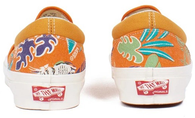 Vans OG Classic Slip-On LX 'Parrot Hawaiian - Persimmon' VN0A45JK4KY Shop Vans OG Classic Slip-On LX 'Parrot Hawaiian - Persimmon' VN0A45JK4KY