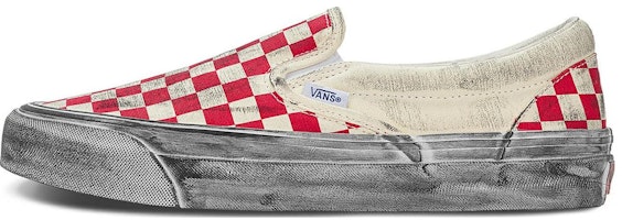Vans OG Classic Slip-On LX 'Stressed - Red Checkerboard' VN0A32QN9Y1 Vans OG Classic Slip-On LX 'Stressed - Red Checkerboard' VN0A32QN9Y1