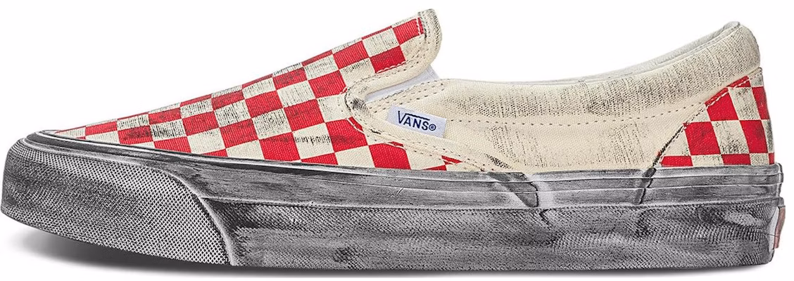 Vans OG Classic Slip-On LX 'Stressed - Red Checkerboard' VN0A32QN9Y1 Buy Vans OG Classic Slip-On LX 'Stressed - Red Checkerboard' VN0A32QN9Y1