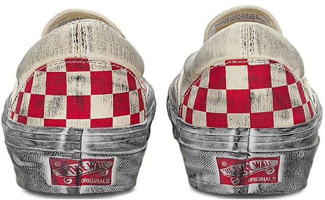Vans OG Classic Slip-On LX 'Stressed - Red Checkerboard' VN0A32QN9Y1 Purchase Vans OG Classic Slip-On LX 'Stressed - Red Checkerboard' VN0A32QN9Y1