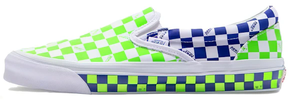 Vans OG Classic Slip-On LX 'Varsity Canvas Green Blue' VN0A32QN24O1 Vans OG Classic Slip-On LX 'Varsity Canvas Green Blue' VN0A32QN24O1