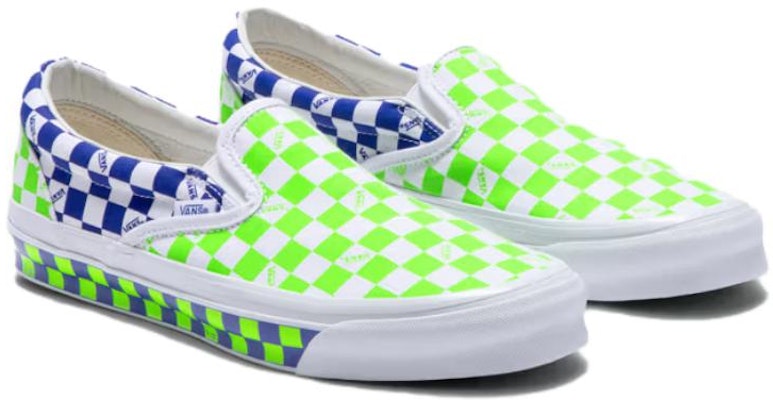 Vans OG Classic Slip-On LX 'Varsity Canvas Green Blue' VN0A32QN24O1 Lookbook Vans OG Classic Slip-On LX 'Varsity Canvas Green Blue' VN0A32QN24O1
