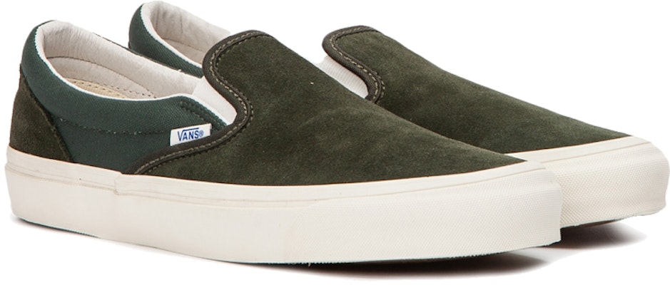 Vans OG CLASSIC SLIPON 'Green White' VN000UDFU9Q1 Shop Vans OG CLASSIC SLIPON 'Green White' VN000UDFU9Q1