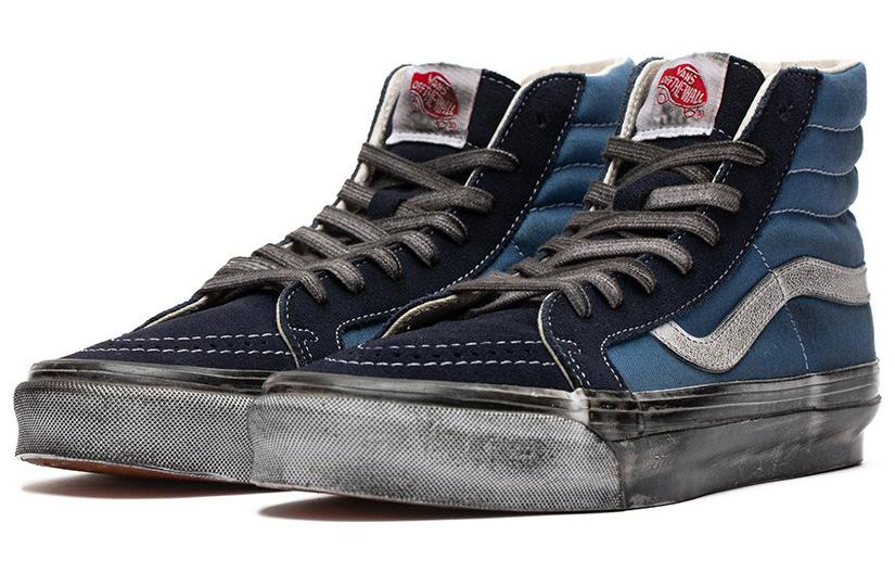 Lookbook Vans OG Sk8-Hi LX 'Stressed - Biru Navy' VN0A4BVBNGJ