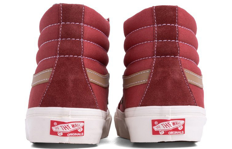 Shop Vans OG Sk8-Hi LX 'Sun-Dried Tomato' Sepatu Sneakers VN0003T0UA1