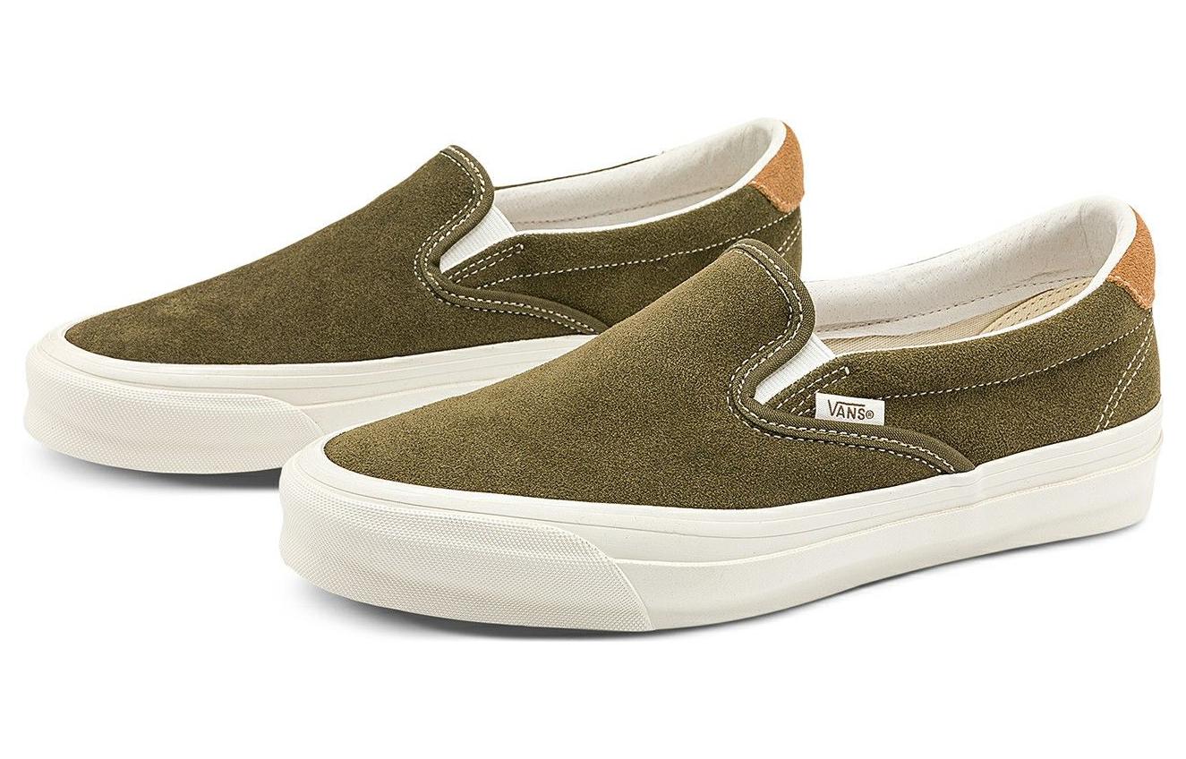 Shop Vans OG Slip-On 59 LX 'Dark Green' VN0007QEOLV