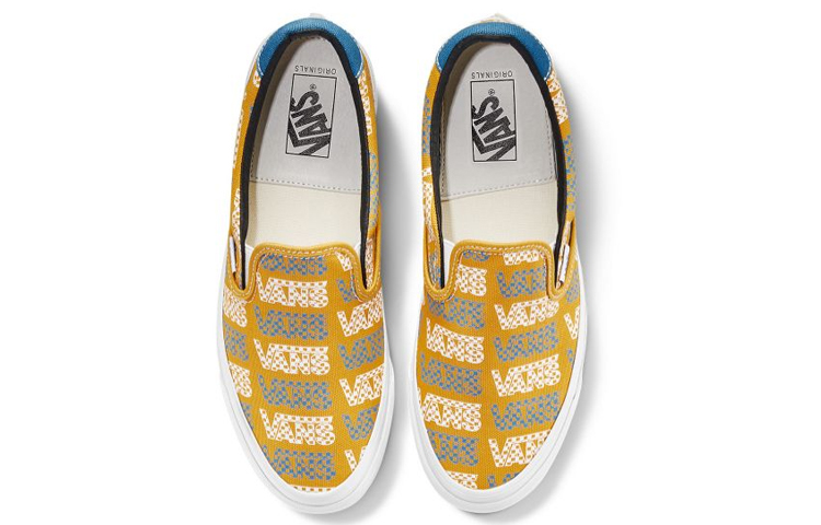 Lookbook Vans OG スリッポン59 LX ロゴチェッカー (ゴールデン) VN0A4BVDVZA
