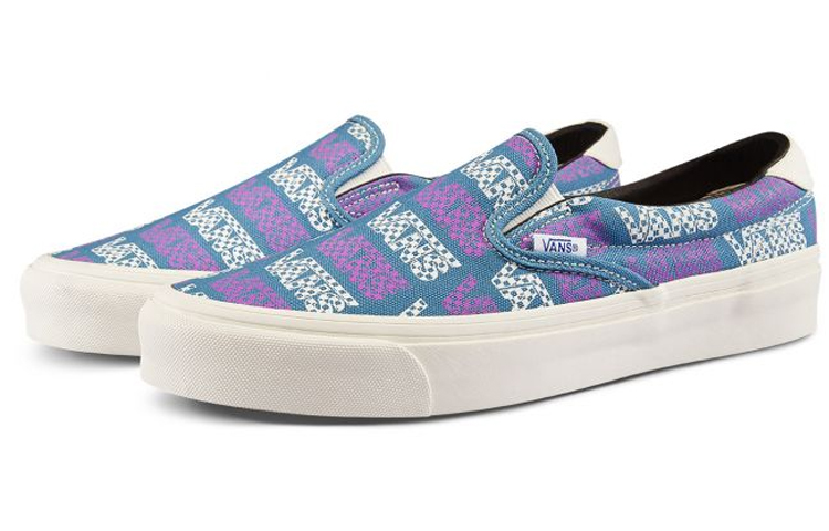 Order Vans OG Slip-On 59 LX 'Logo Checkerboard - Larkspur' Sepatu Pria/Wanita VN0A4BVDVZB