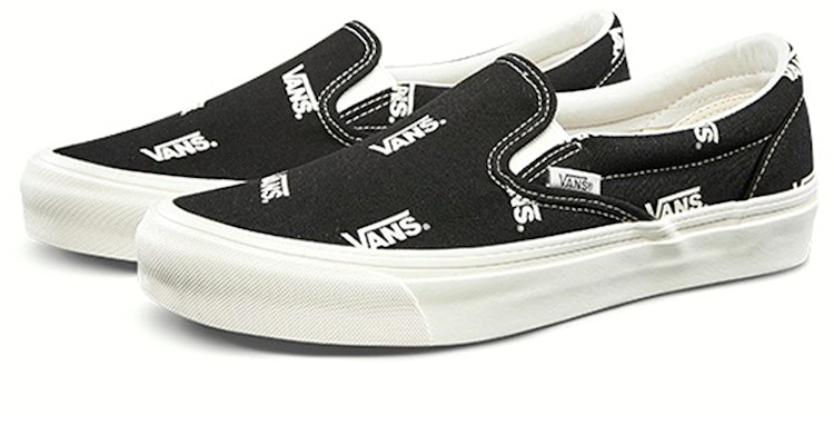 Vans OG Slip-On LX 'Multi-Logo Black' VN0A45JKVQE Lookbook Vans OG Slip-On LX 'Multi-Logo Black' VN0A45JKVQE