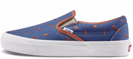 Vans OG SLIP-ON LX Shoe Geometry Pattern Casual Skateboarding Shoes Blue VN0A3AV7VZE Vans OG SLIP-ON LX Shoe Geometry Pattern Casual Skateboarding Shoes Blue VN0A3AV7VZE