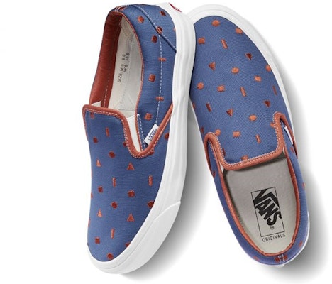 Vans OG SLIP-ON LX Shoe Geometry Pattern Casual Skateboarding Shoes Blue VN0A3AV7VZE Lookbook Vans OG SLIP-ON LX Shoe Geometry Pattern Casual Skateboarding Shoes Blue VN0A3AV7VZE